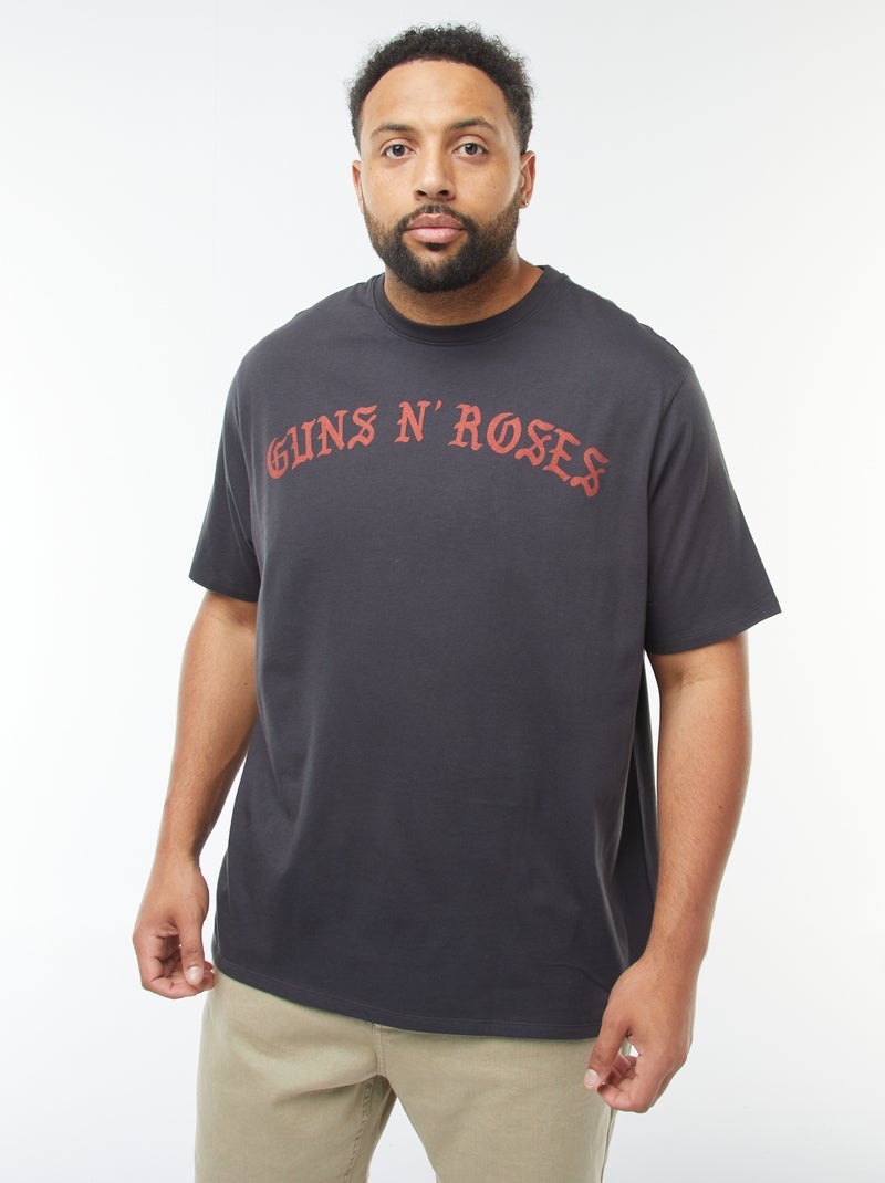 T-shirt stampata 'Guns N'Roses' a maniche corte Nero - Kiabi