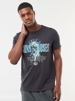 T-shirt stampata 'Guns N'Roses' a maniche corte