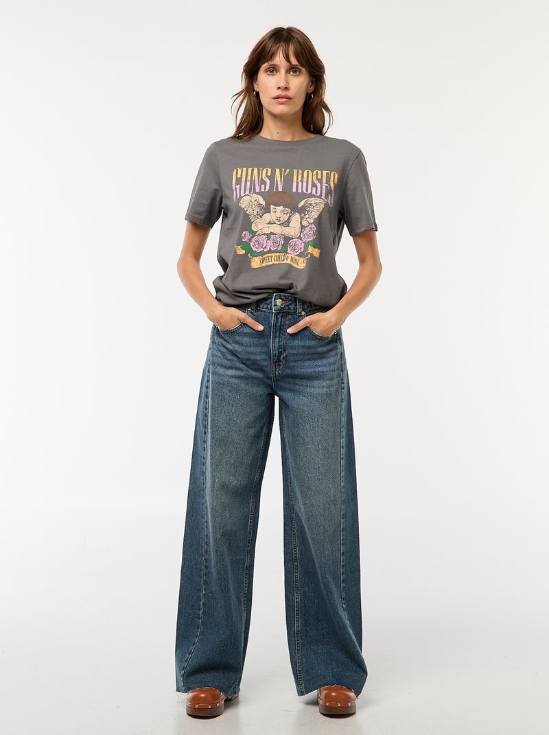T-shirt stampata 'Guns N'Roses' Grigio - Kiabi