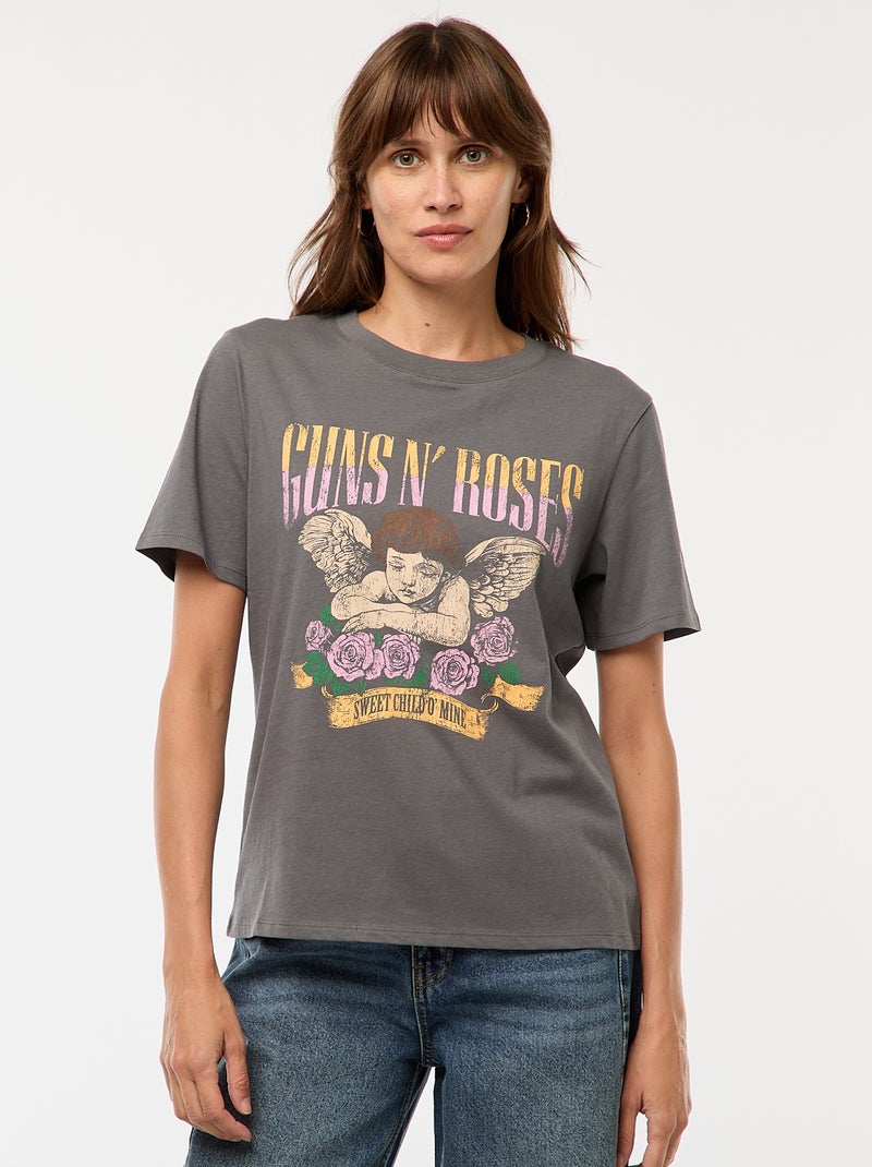 T-shirt stampata 'Guns N'Roses' Grigio - Kiabi