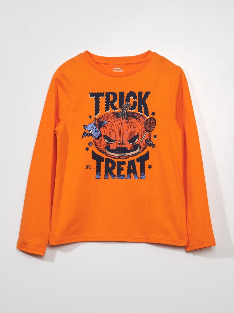 T-shirt stampata 'Halloween' Arancione - Kiabi