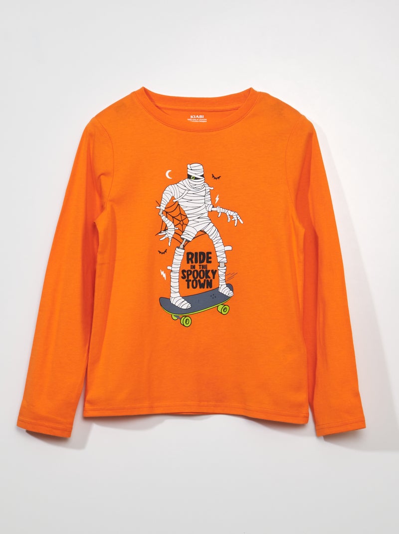 T-shirt stampata 'Halloween' Arancione - Kiabi
