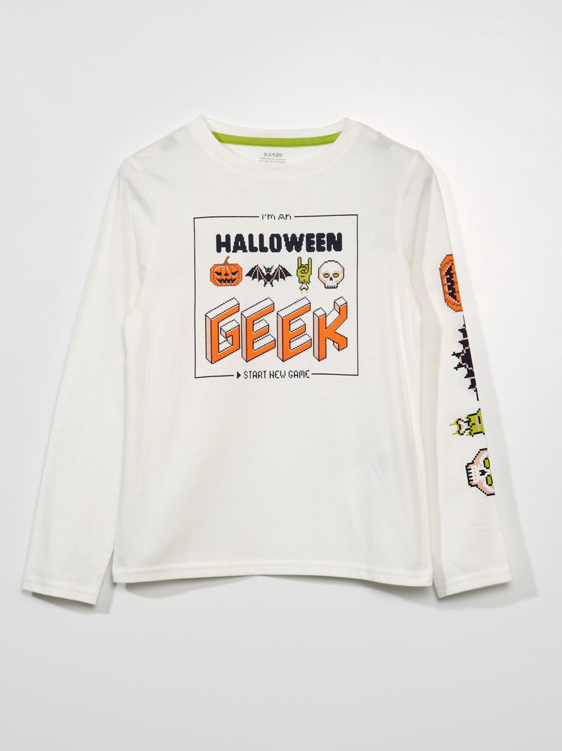 T-shirt stampata 'Halloween' Bianco - Kiabi