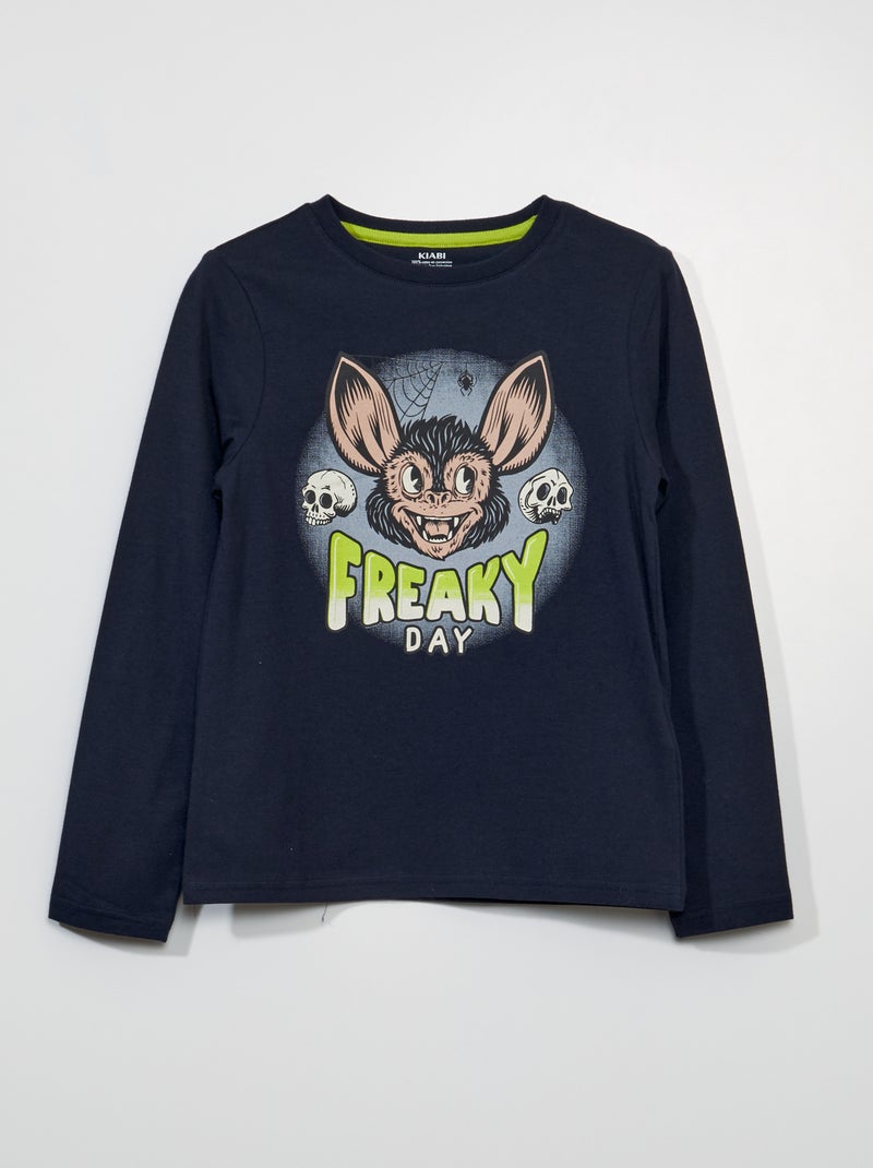 T-shirt stampata 'Halloween' Blu - Kiabi