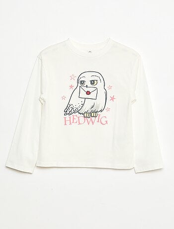 T-shirt stampata 'Harry Potter' in jersey di cotone tinta unita