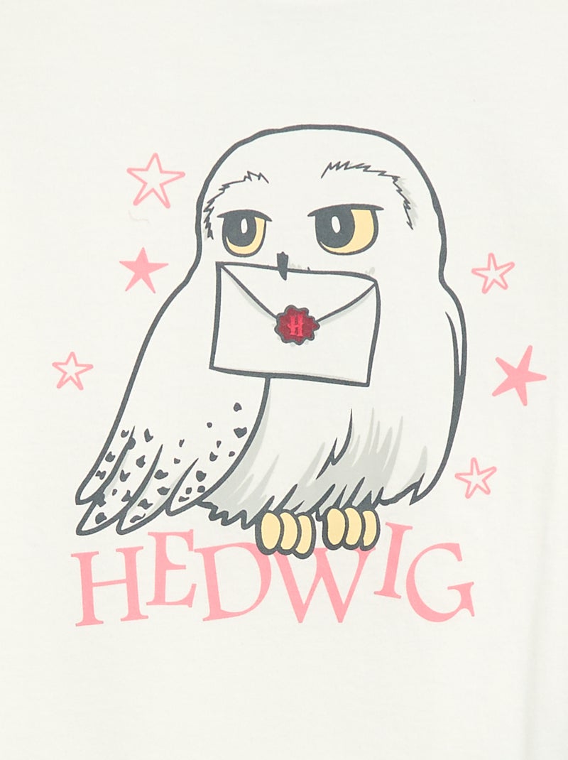 T-shirt stampata 'Harry Potter' in jersey di cotone tinta unita Bianco - Kiabi