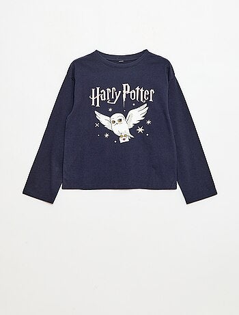 T-shirt stampata 'Harry Potter' in jersey di cotone tinta unita