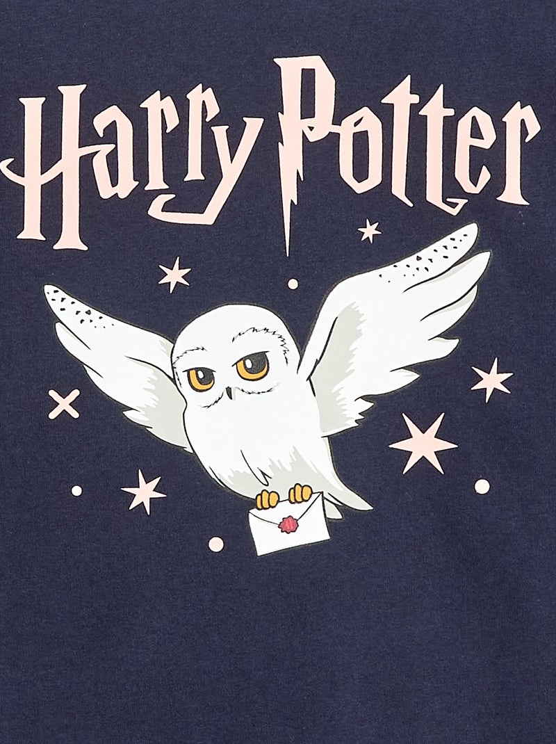 T-shirt stampata 'Harry Potter' in jersey di cotone tinta unita Blu - Kiabi