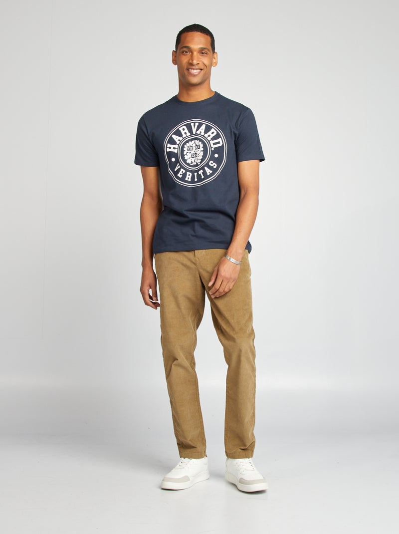T-shirt stampata 'Harvard' blu - Kiabi