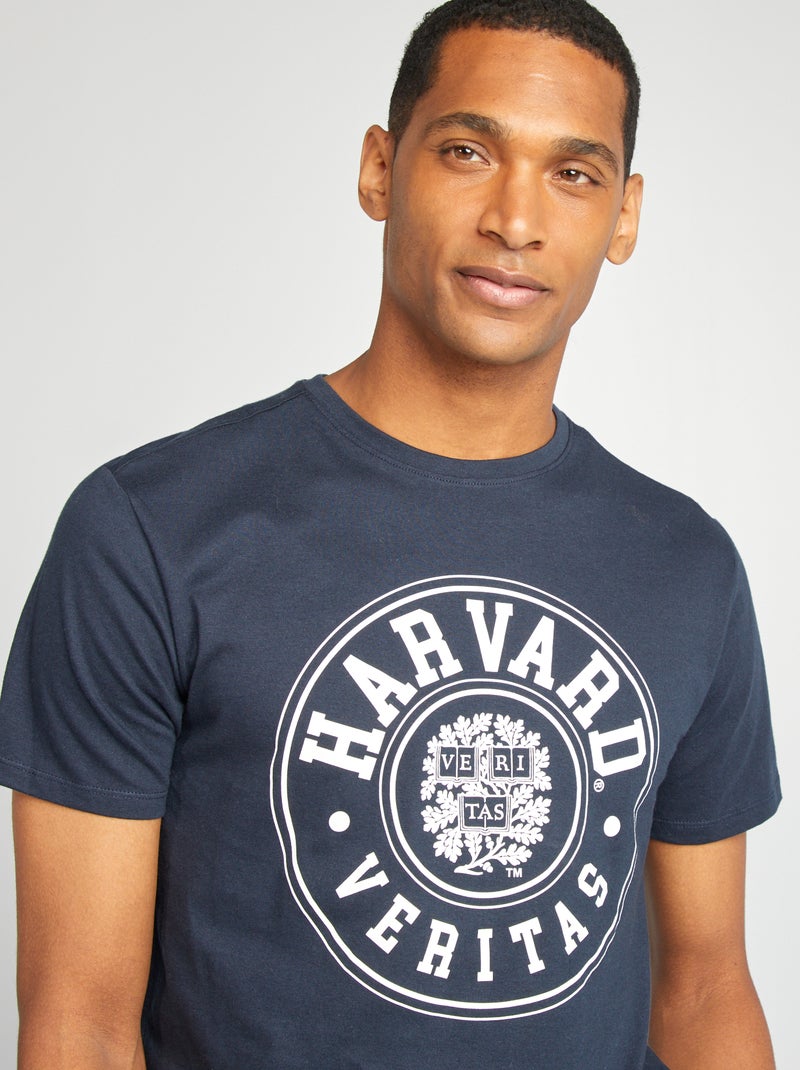 T-shirt stampata 'Harvard' blu - Kiabi
