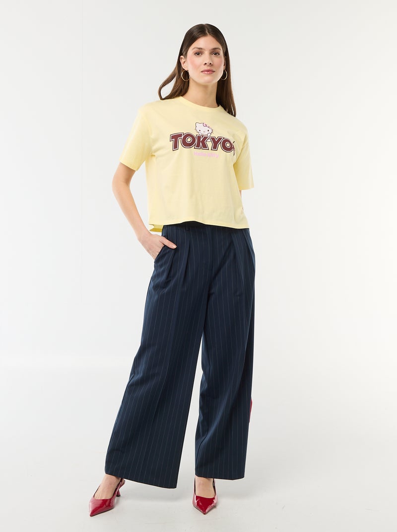 T-shirt stampata 'Hello Kitty' a maniche corte Giallo - Kiabi