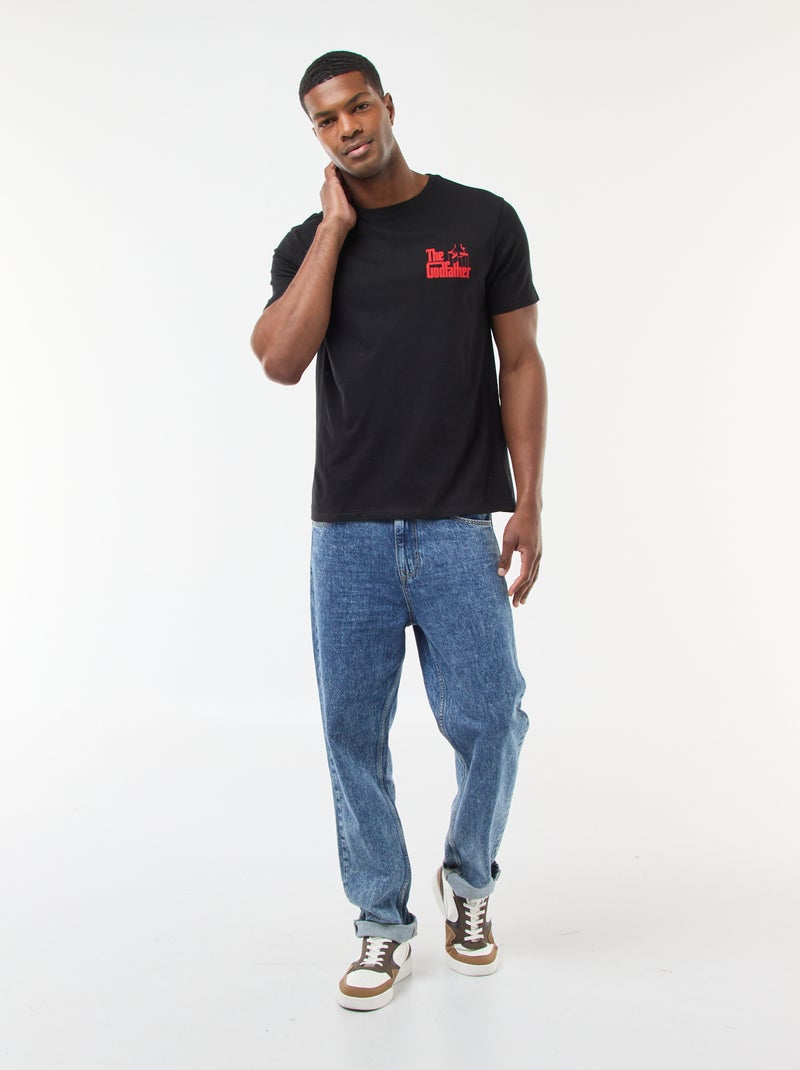 T-shirt stampata 'Il Padrino' a maniche corte Nero - Kiabi