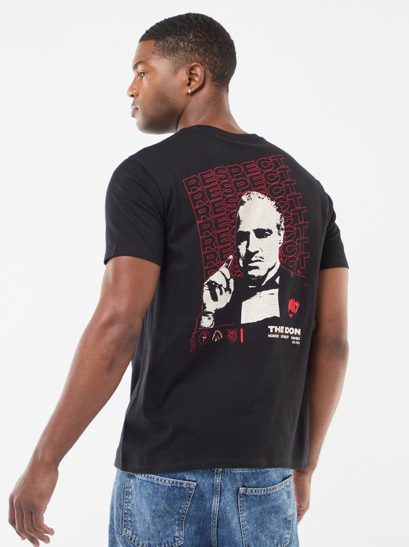 T-shirt stampata 'Il Padrino' a maniche corte Nero - Kiabi