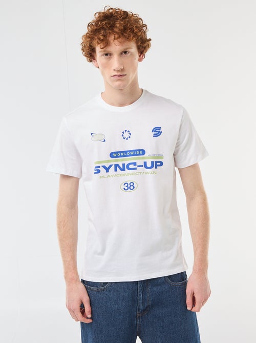 T-shirt stampata in cotone a tinta unita - Kiabi