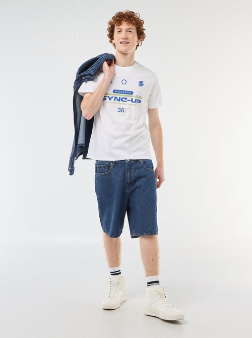 T-shirt stampata in cotone a tinta unita - Kiabi