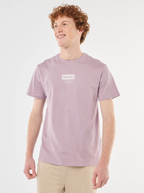 T-shirt stampata in cotone a tinta unita - Kiabi