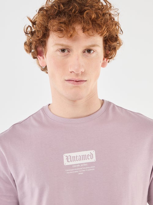 T-shirt stampata in cotone a tinta unita - Kiabi