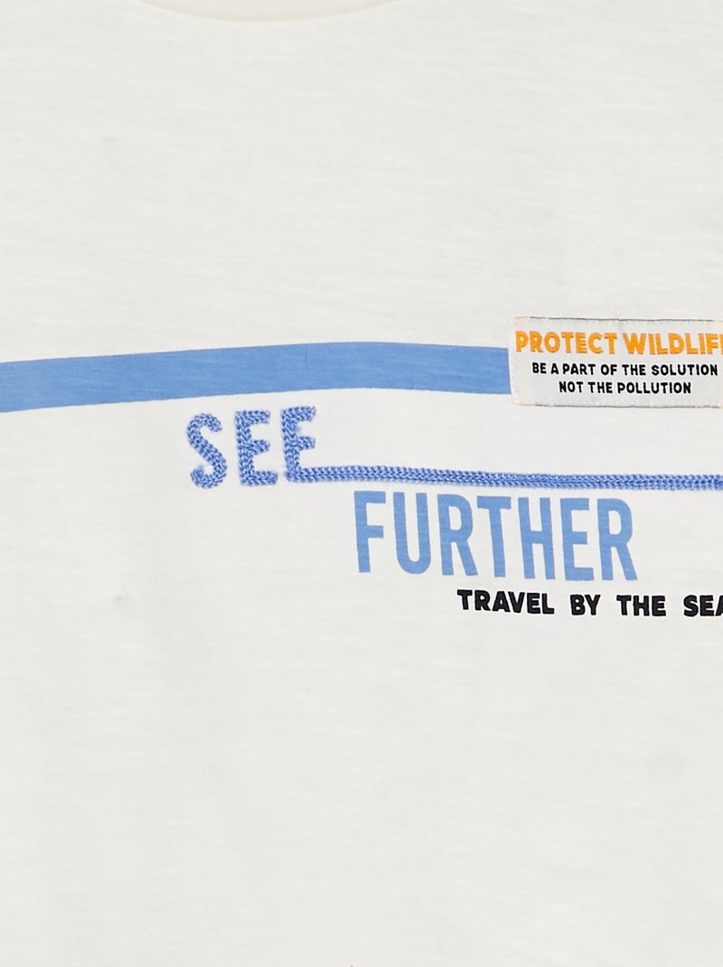 T-shirt stampata in cotone BEIGE - Kiabi