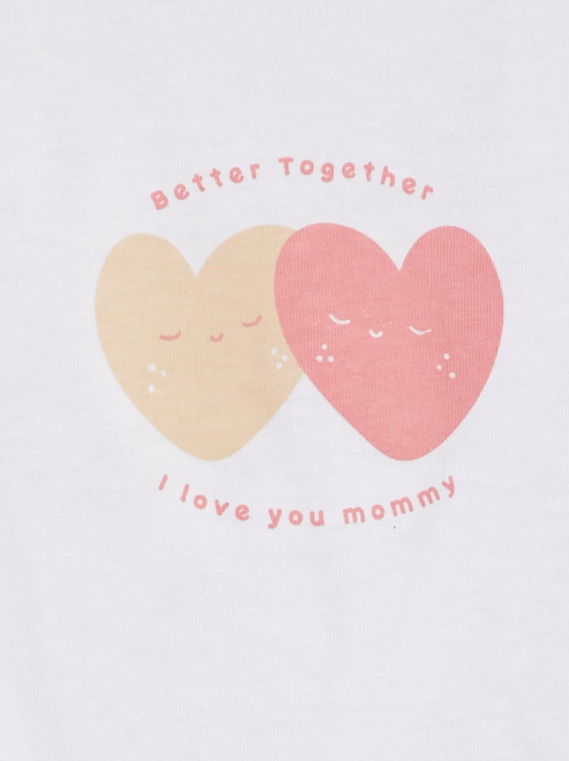 T-shirt stampata in cotone BIANCO - Kiabi