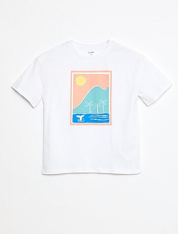 T-shirt stampata in cotone