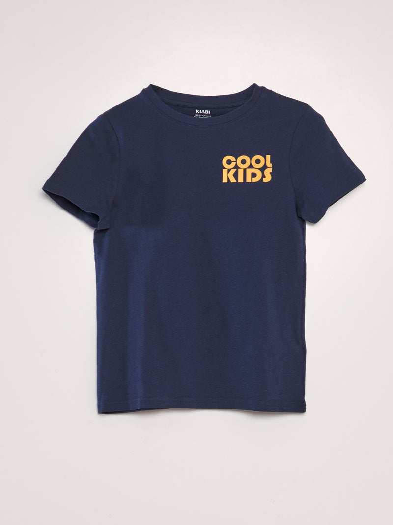 T-shirt stampata in cotone BLU - Kiabi