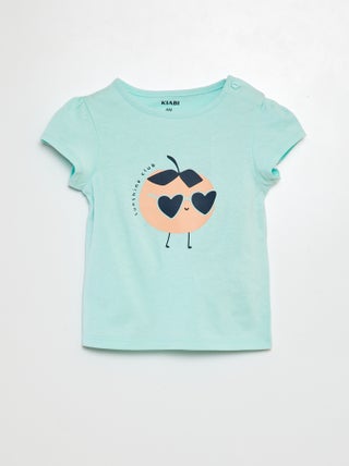 T-shirt stampata in cotone
