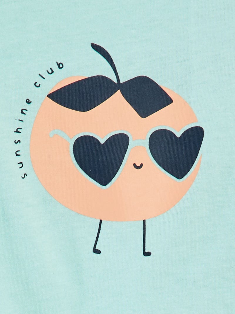 T-shirt stampata in cotone BLU - Kiabi