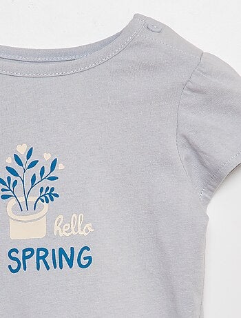 T-shirt stampata in cotone