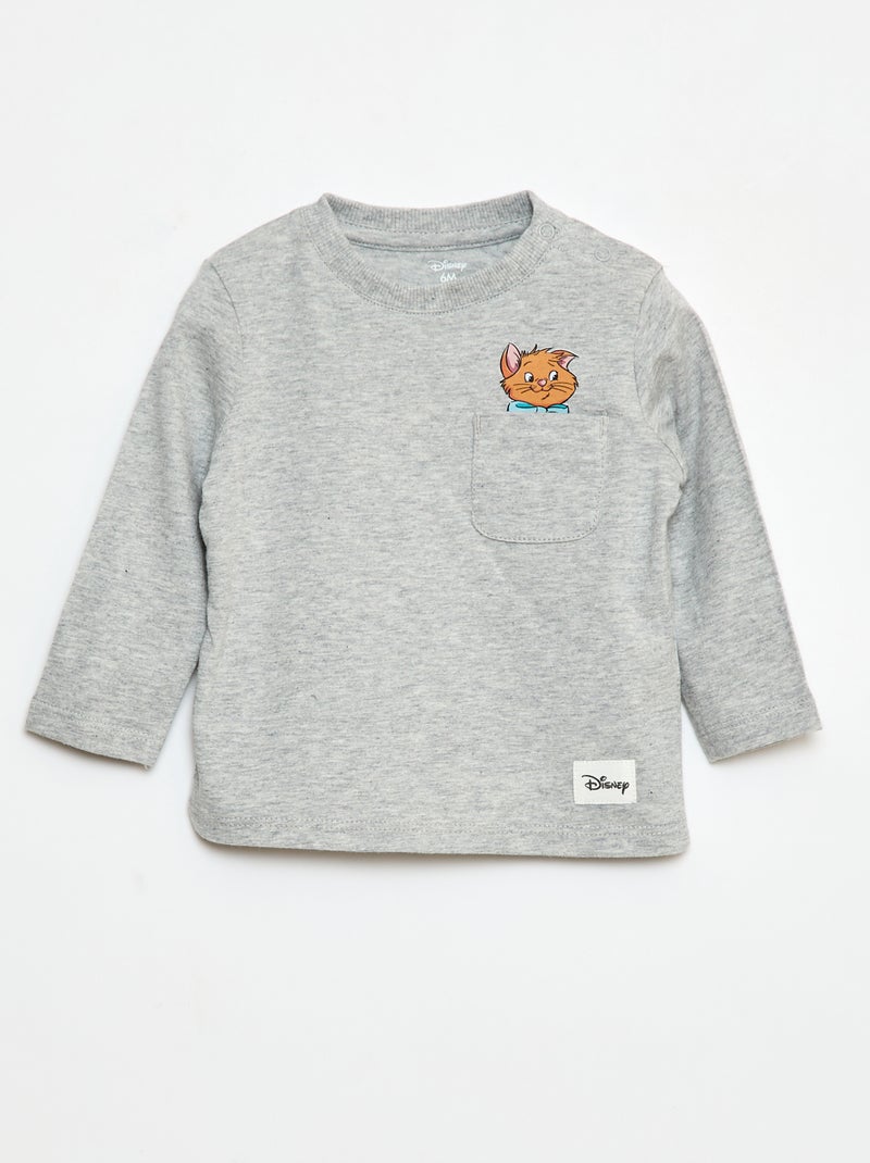 T-shirt stampata in cotone 'Gli Aristogatti' 'Disney' Grigio - Kiabi