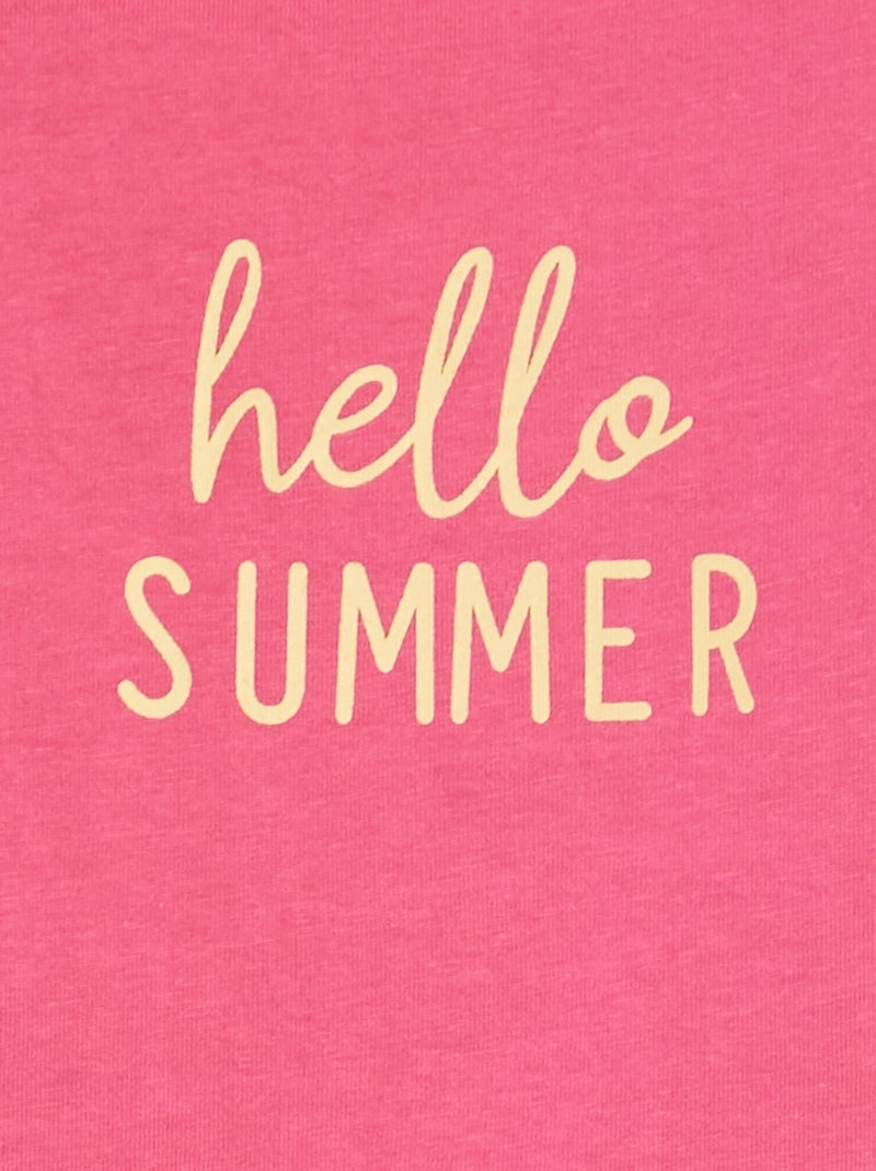 T-shirt stampata in cotone ROSA - Kiabi
