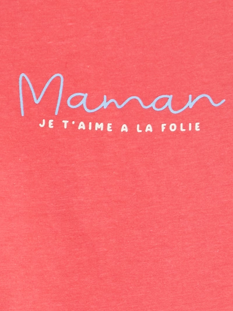 T-shirt stampata in cotone ROSA - Kiabi