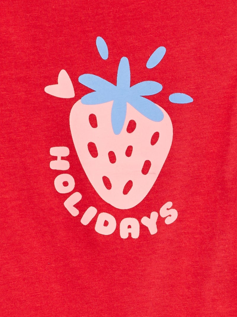 T-shirt stampata in cotone ROSSO - Kiabi