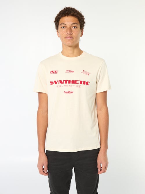 T-shirt stampata in cotone tinta unita - Kiabi