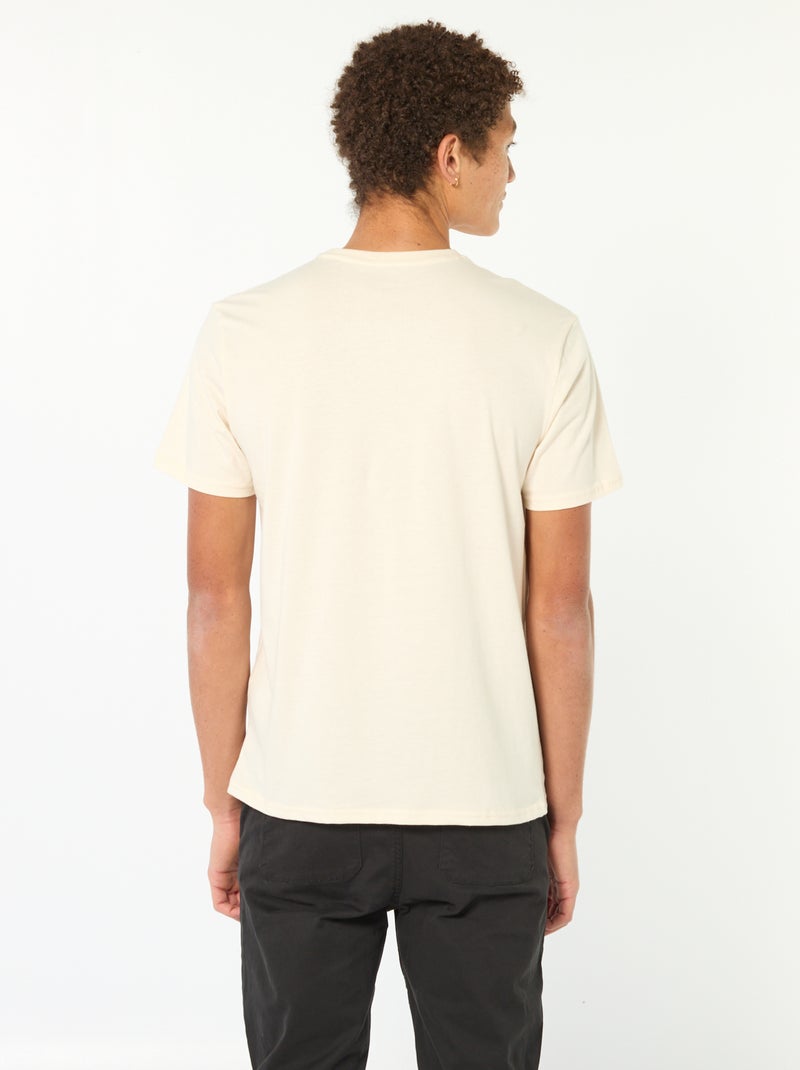 T-shirt stampata in cotone tinta unita Bianco - Kiabi