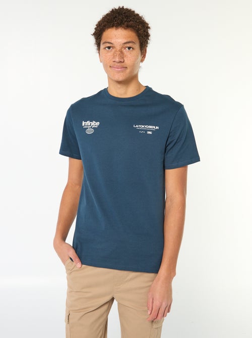 T-shirt stampata in cotone tinta unita - Kiabi