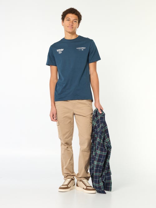 T-shirt stampata in cotone tinta unita - Kiabi