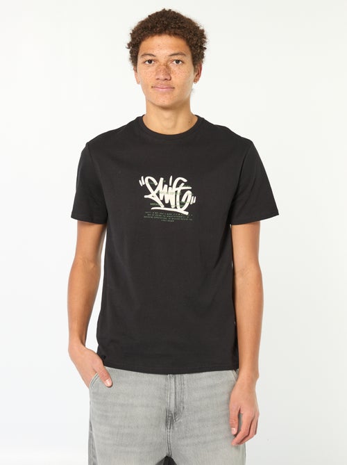 T-shirt stampata in cotone tinta unita - Kiabi