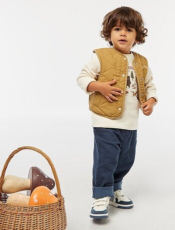 T-shirt stampata in maglia effetto peluche