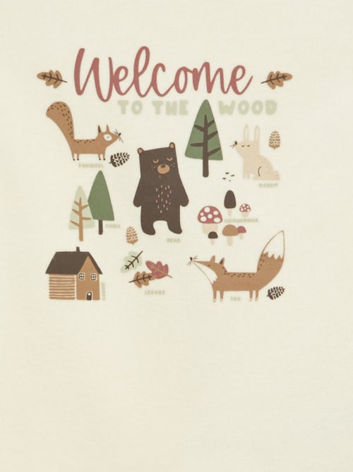 T-shirt stampata in maglia effetto peluche - Kiabi