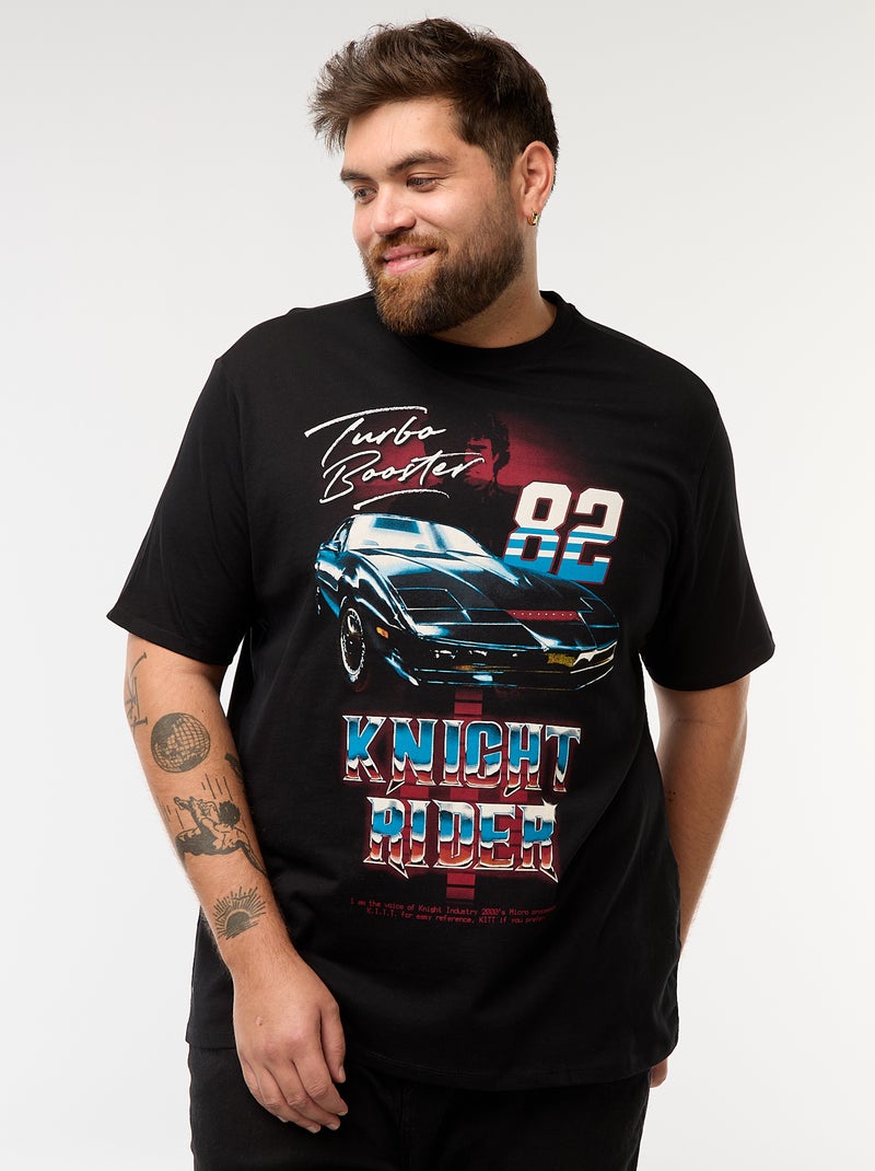 T-shirt stampata 'K2000' a maniche corte Nero - Kiabi