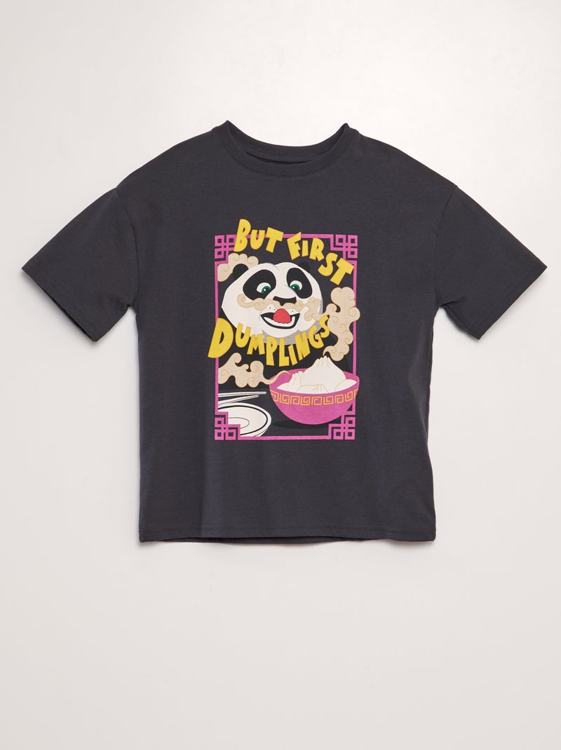 T-shirt stampata 'Kung-fu Panda' GRIGIO - Kiabi