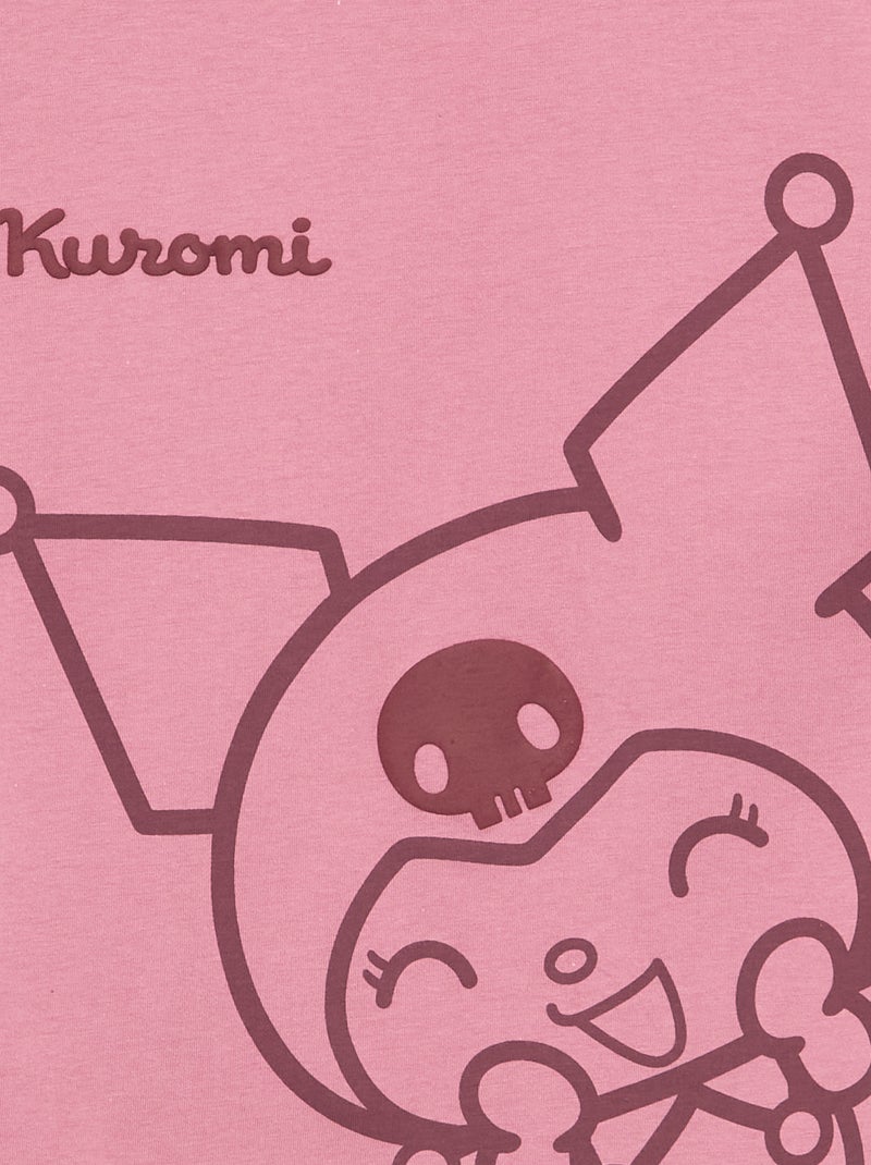 T-shirt stampata "Kuromi" - collezione facile da indossare Rosa - Kiabi