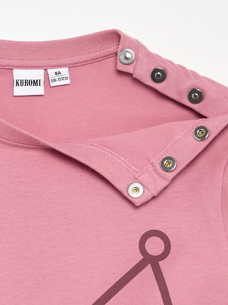 T-shirt stampata "Kuromi" - collezione facile da indossare Rosa - Kiabi
