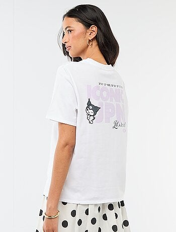 T-shirt stampata 'Kuromi' a maniche corte