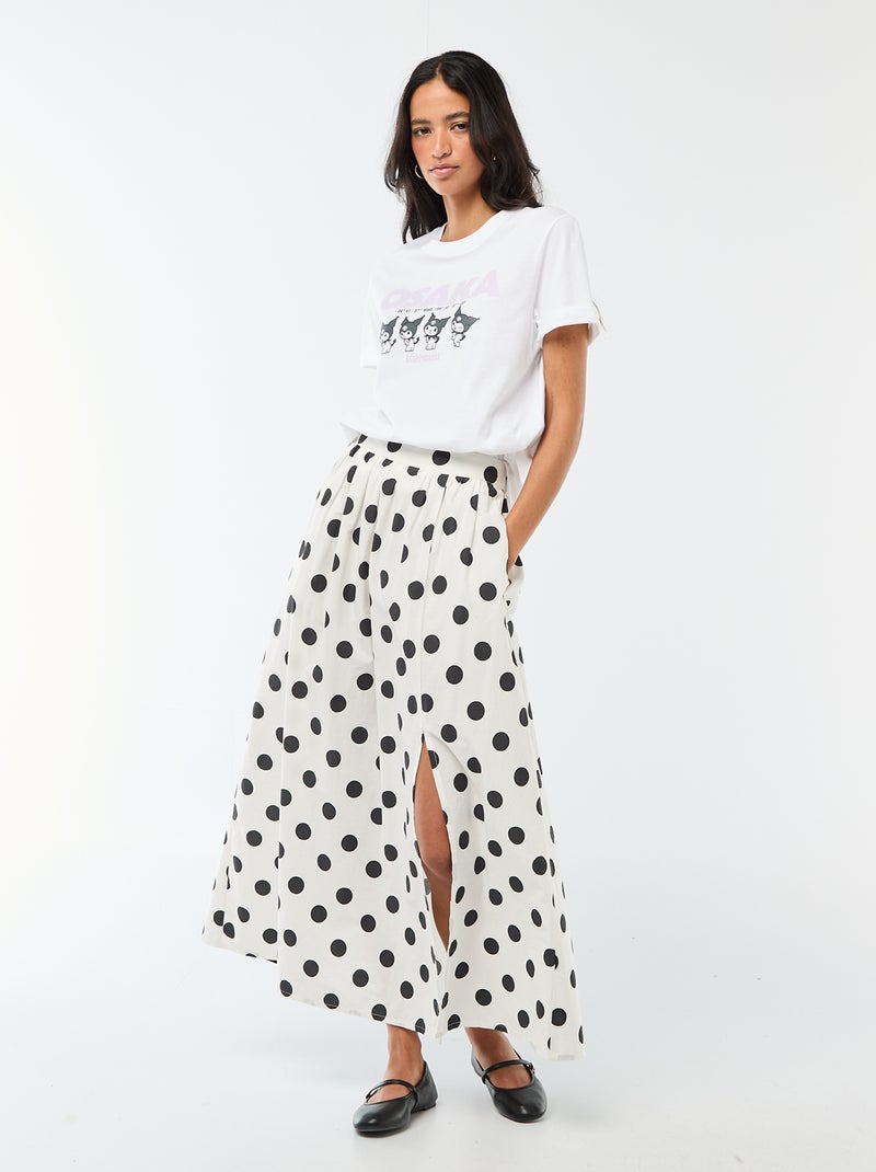 T-shirt stampata 'Kuromi' a maniche corte Bianco - Kiabi