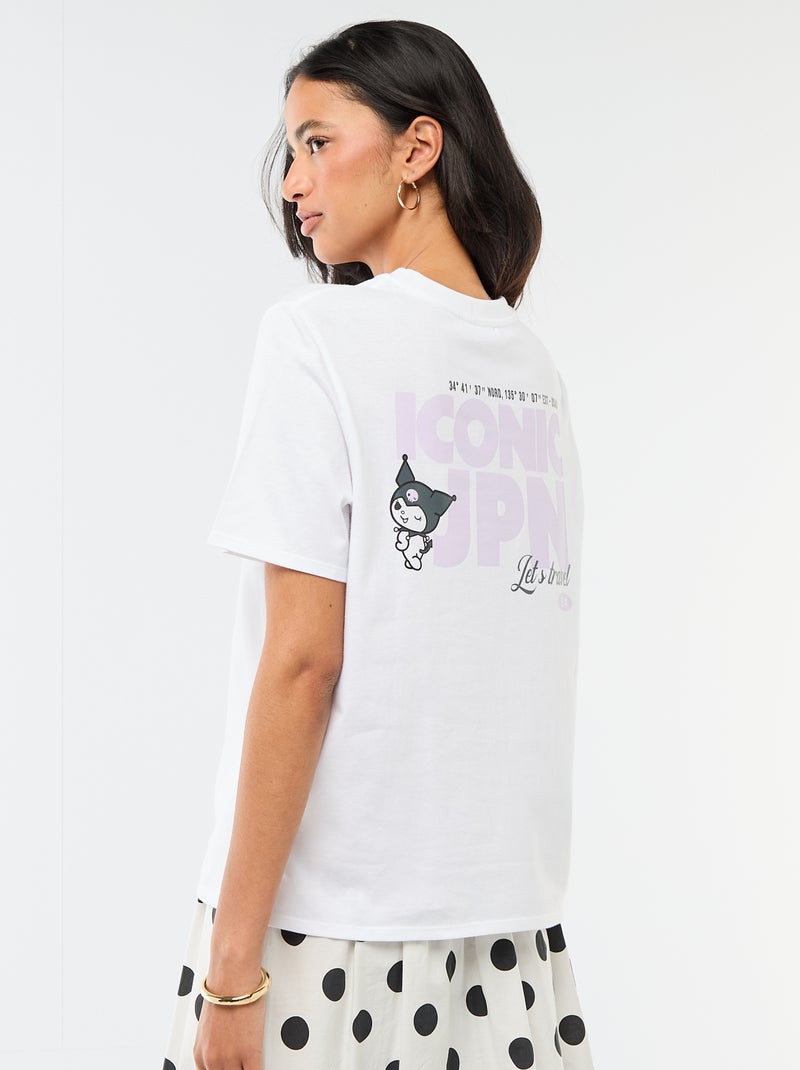 T-shirt stampata 'Kuromi' a maniche corte Bianco - Kiabi