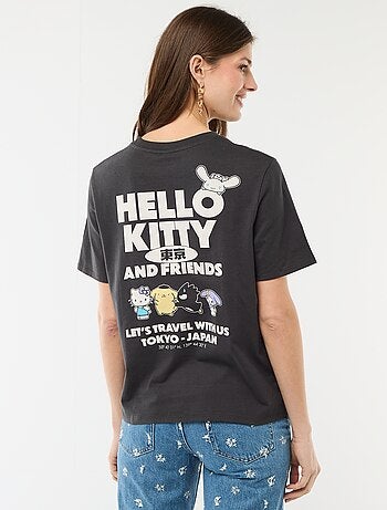 T-shirt stampata 'Kuromi' a maniche corte