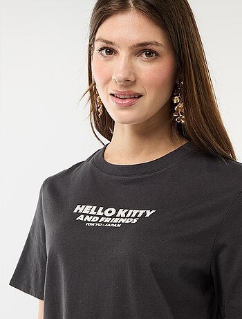T-shirt stampata 'Kuromi' a maniche corte