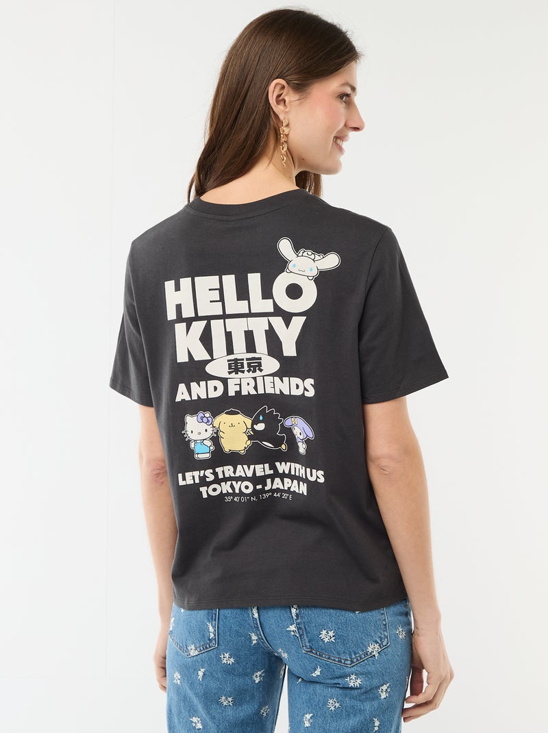 T-shirt stampata 'Kuromi' a maniche corte Nero - Kiabi