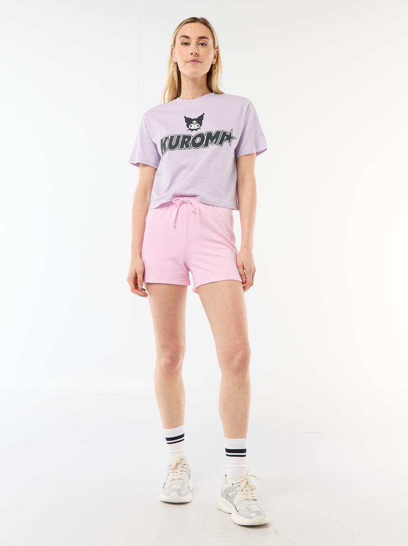 T-shirt stampata 'Kuromi' a maniche corte Rosa - Kiabi